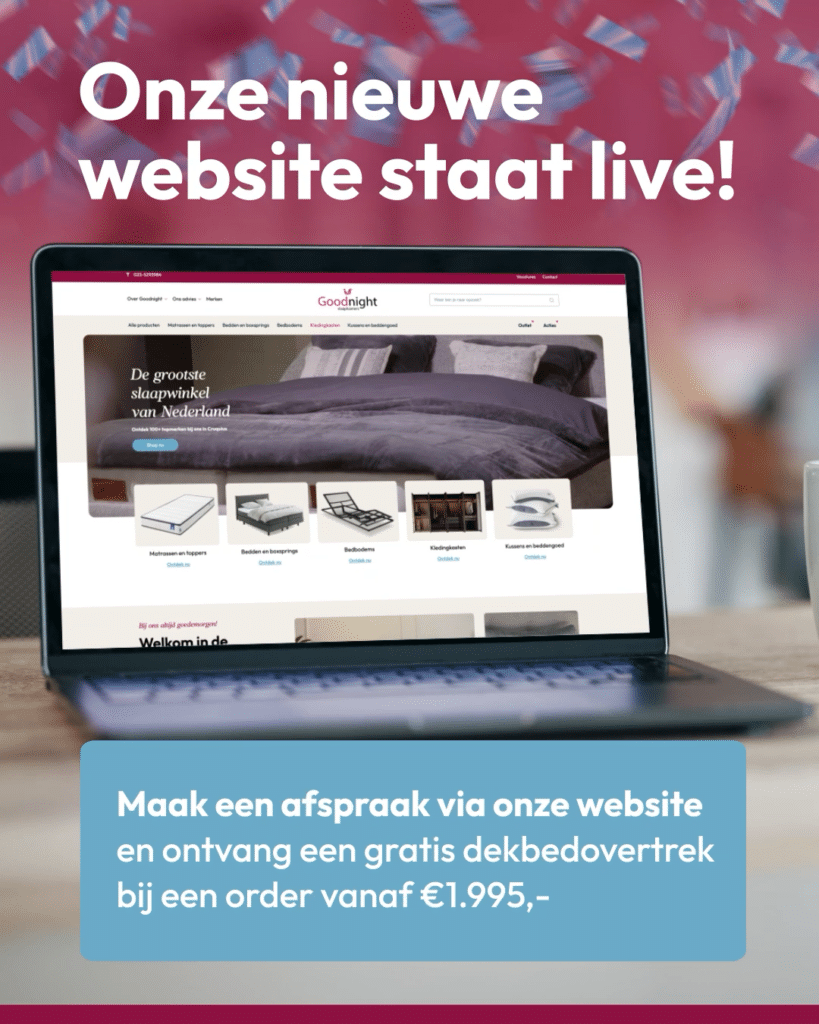 Nieuwe website: daarom gratis overtrek
